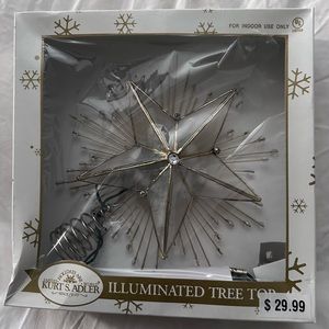 NEW Kurt S. Adler Illuminated Capiz Tree Star